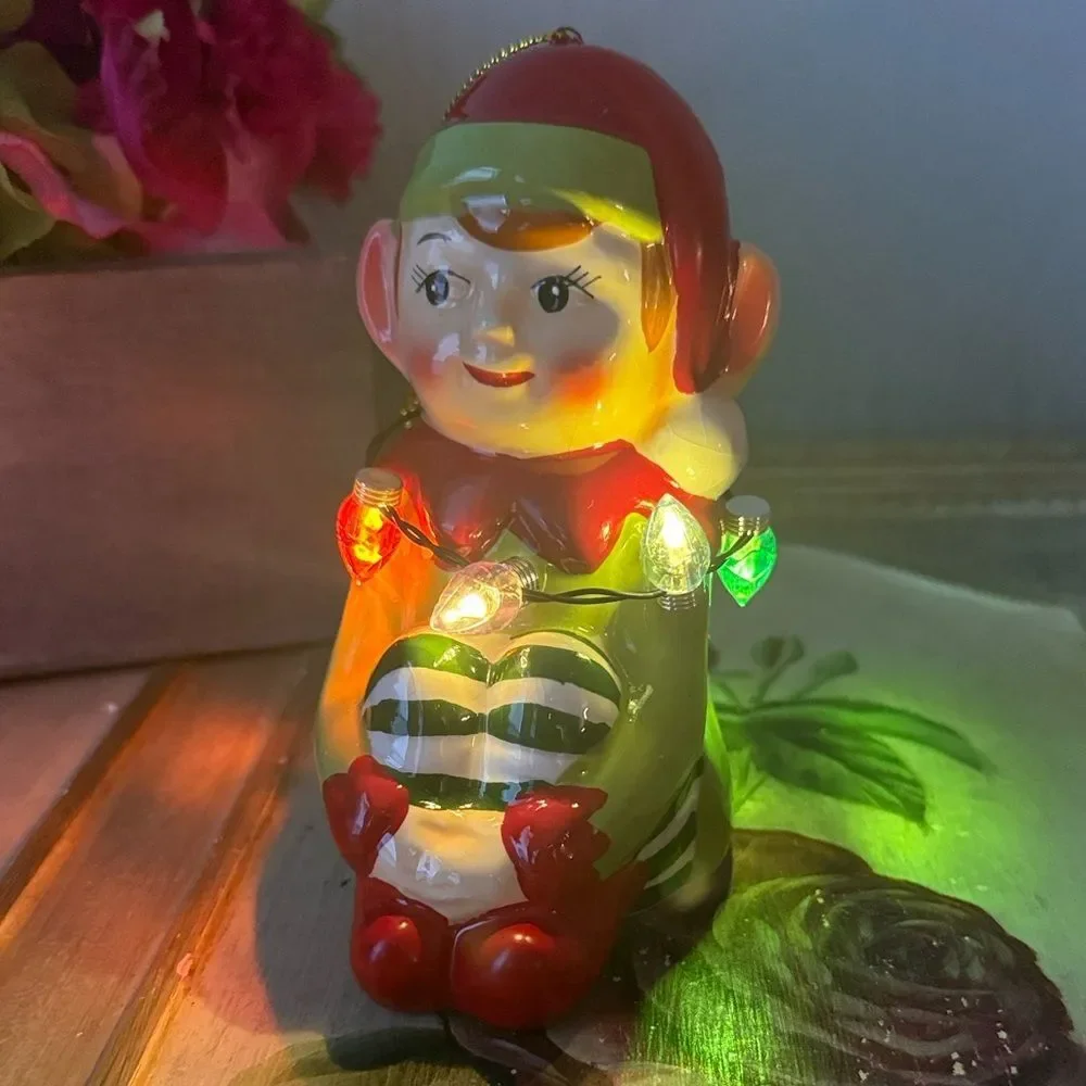 Mr. Christmas Follow the Magic Lighted Elf Ornament